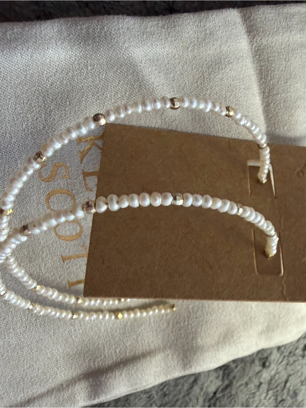 Kendra Scott Pearl Beaded Hoop Earrings with Gold Accents